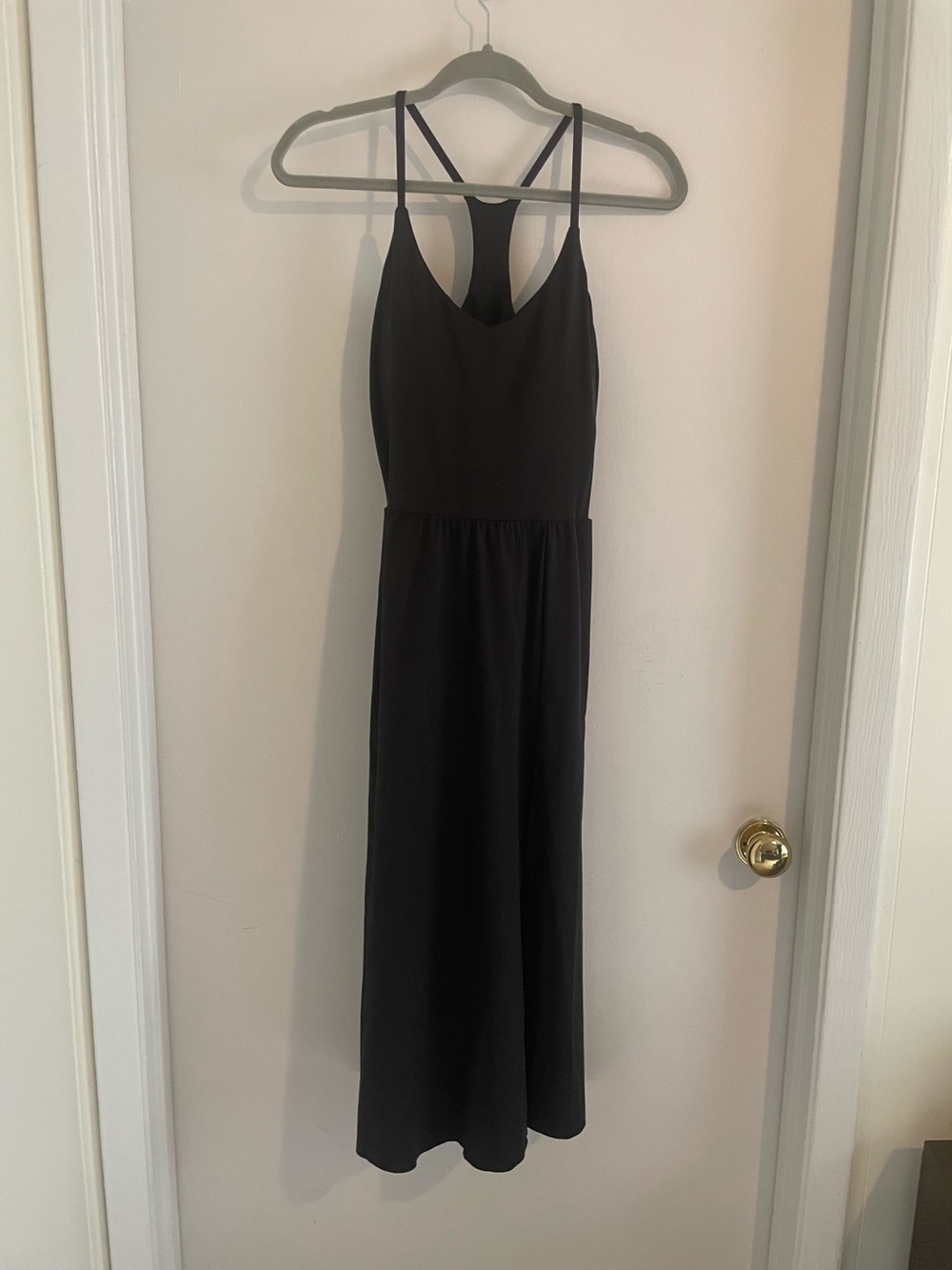 HALARA Black Racerback Midi Dress Sz M